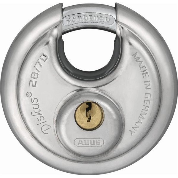 Abus ABUS 28 by 70 C KA Diskus Stainless Steel Shackle Padlock; Pack of 2 28013